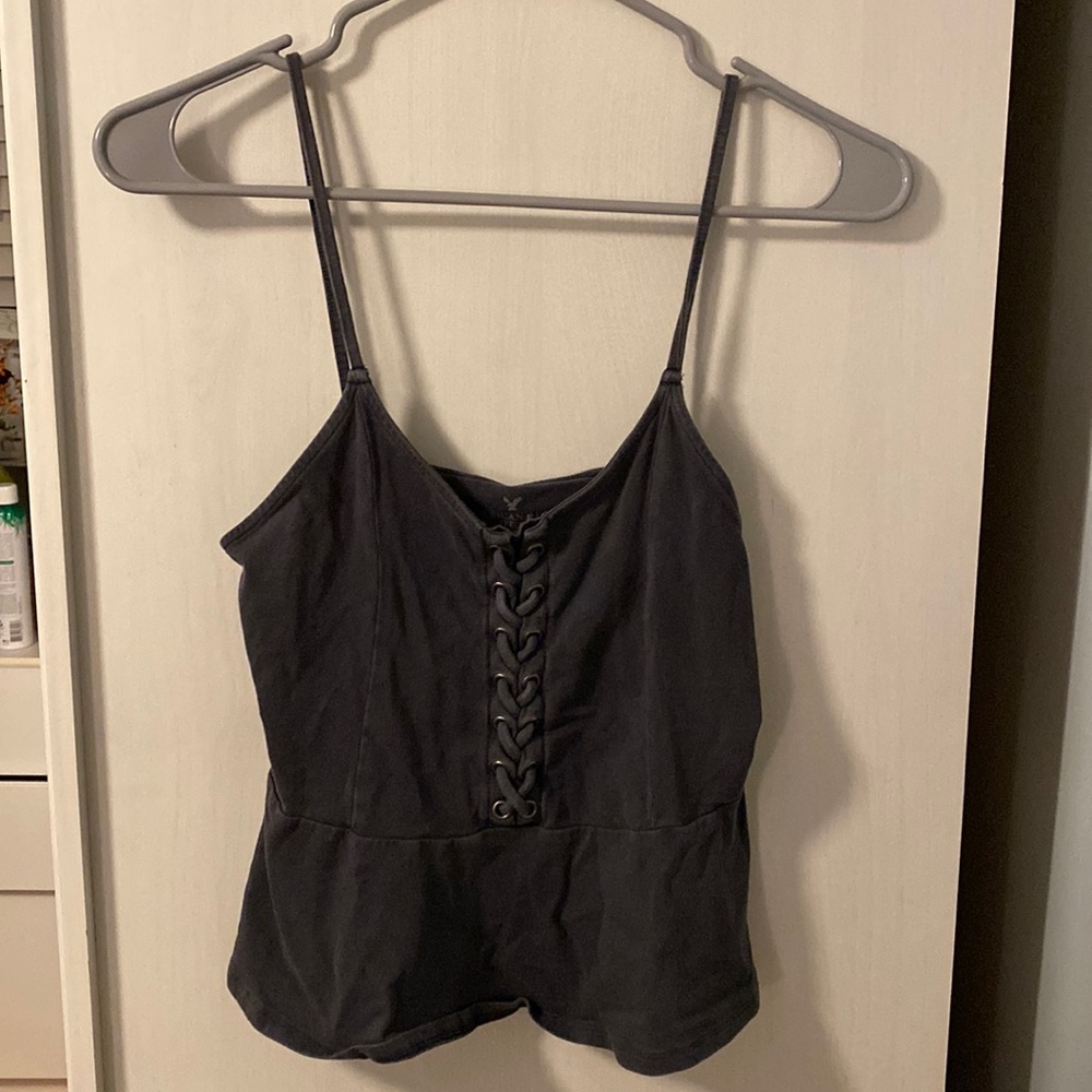 American Eagle Gray Cropped Cami